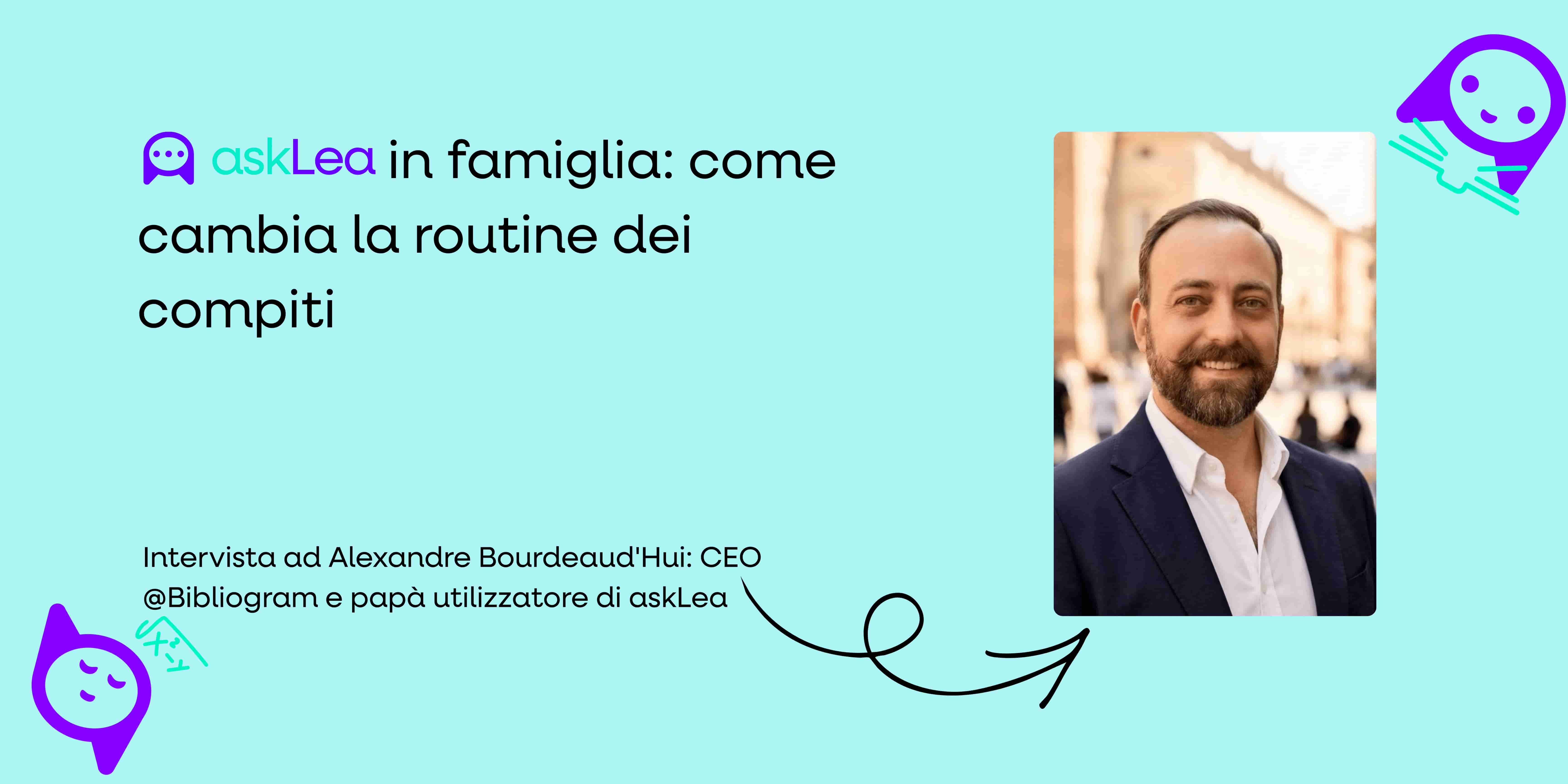 Immagine di copertina per Fare i compiti in famiglia con l'AI: intervista all'imprenditore digitale e papà Alexandre Bourdeaud'hui